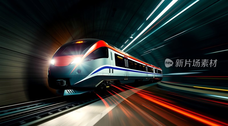 高速列车穿隧道新片场素材