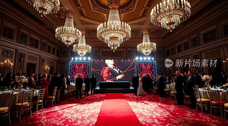 红毯盛宴华丽宴会现场