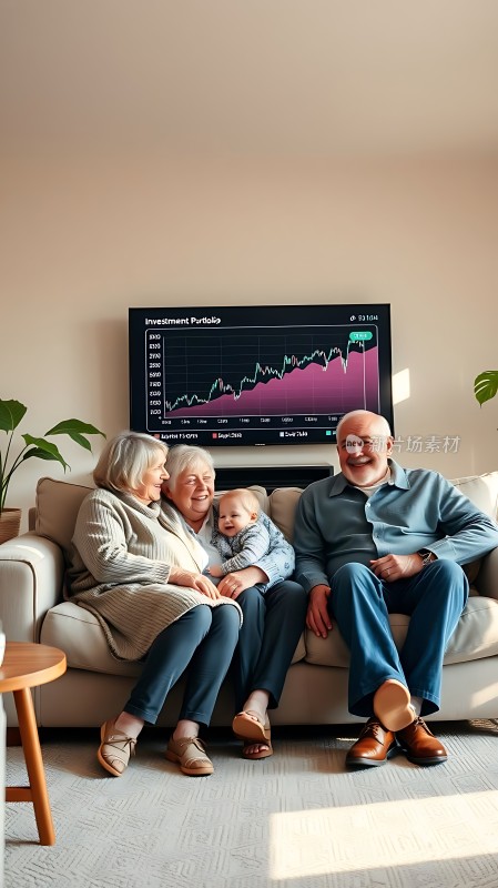 温馨家庭时刻祖孙三代共度美好时光