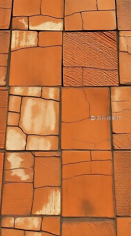 橙红砖墙纹理