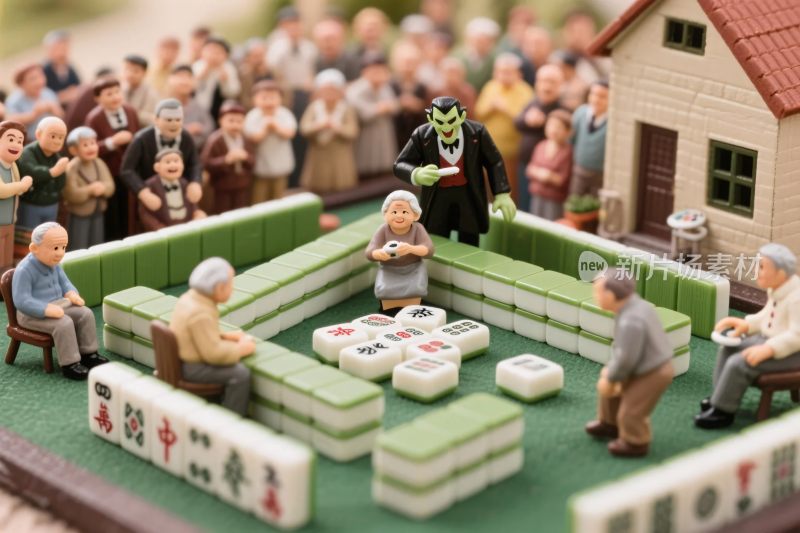 微型麻将场景模型