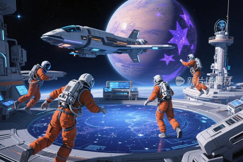 科幻太空宇航员场景
