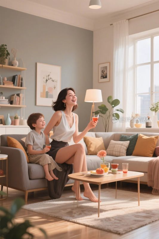 温馨家庭室内场景