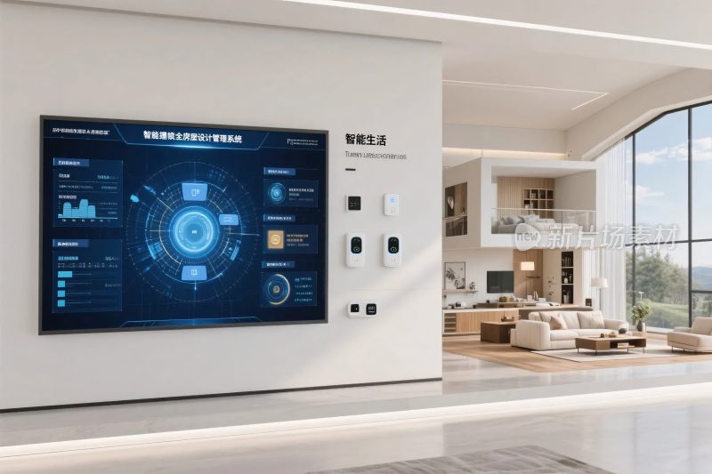 现代智能客厅科技界面