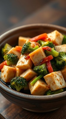 豆腐西兰花炒红椒 豆腐西兰花炒红椒