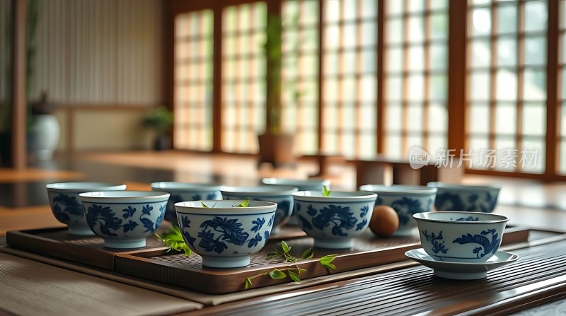 蓝白瓷韵茶道雅集