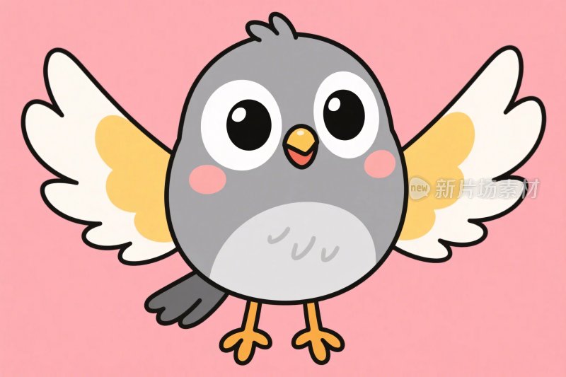 卡通小鸟插画