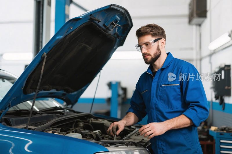 汽车维修工作场景