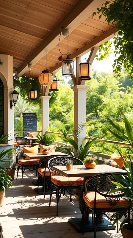 阳光午后绿意盎然温馨小憩时光