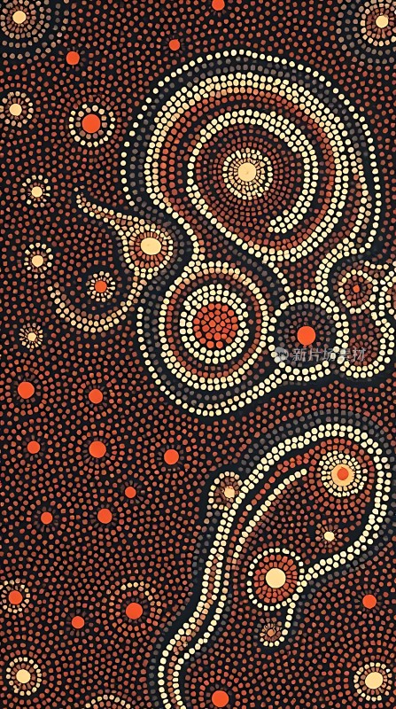 红色圆点艺术图案