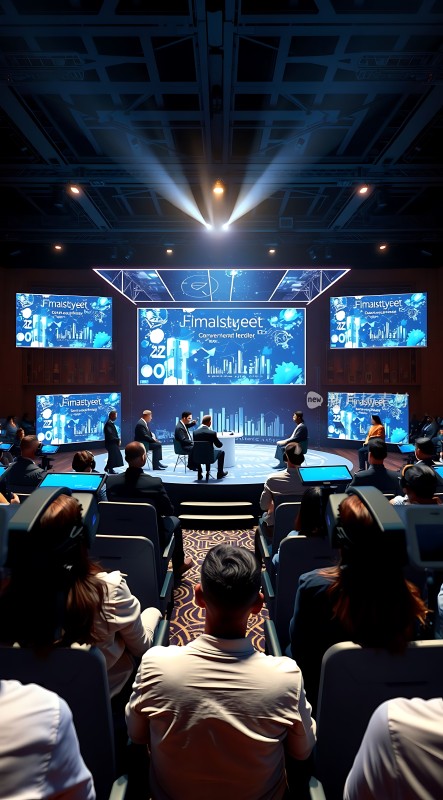 金融科技论坛现场观众专注聆听演讲