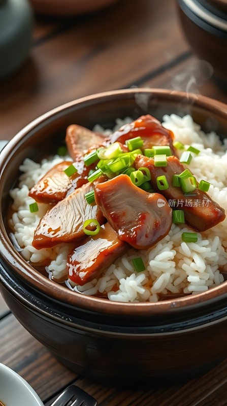 香葱肉片盖浇饭