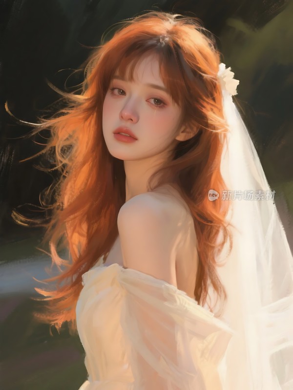 阳光下的红发新娘