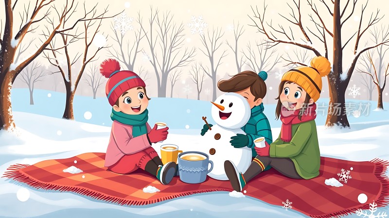 雪地里的温馨时刻