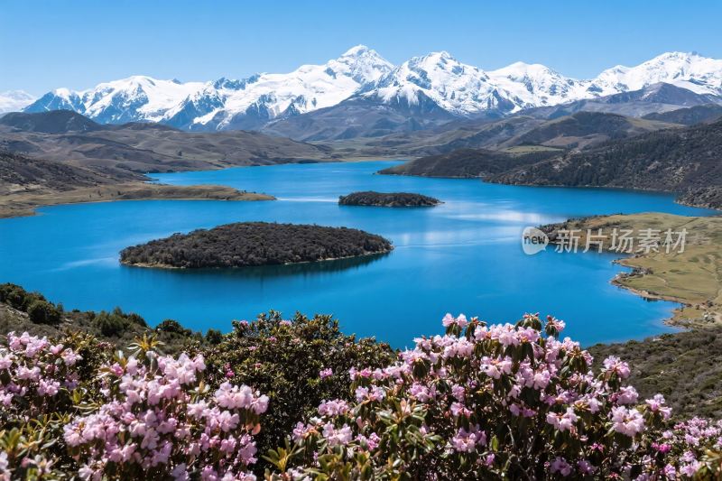 雪山湖泊自然风光