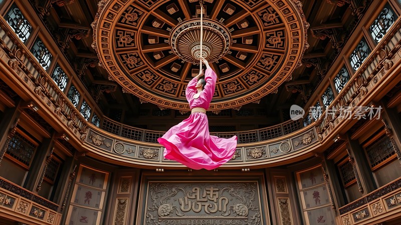 旋转舞者与华丽大厅