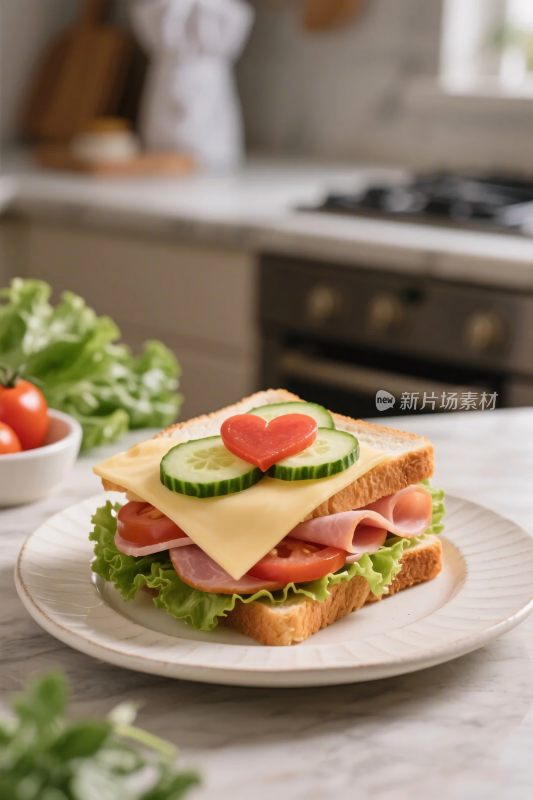 美味三明治美食摄影