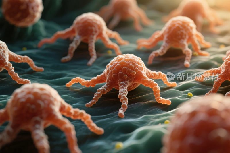 微观微生物细胞插画