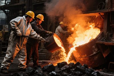 工业熔炉作业实拍 工业熔炉作业实拍
