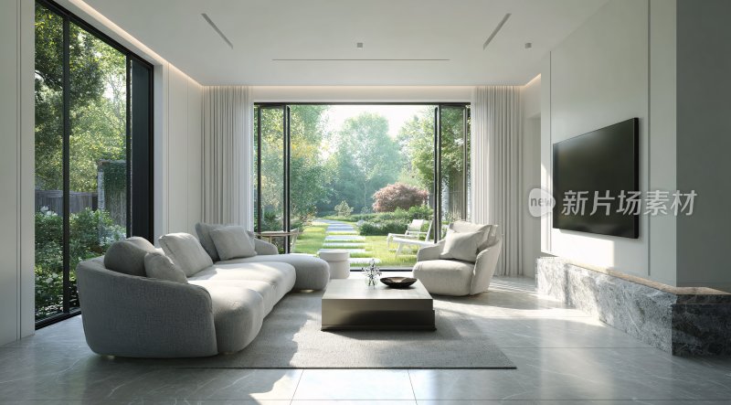 现代简约风格的客厅室内景观