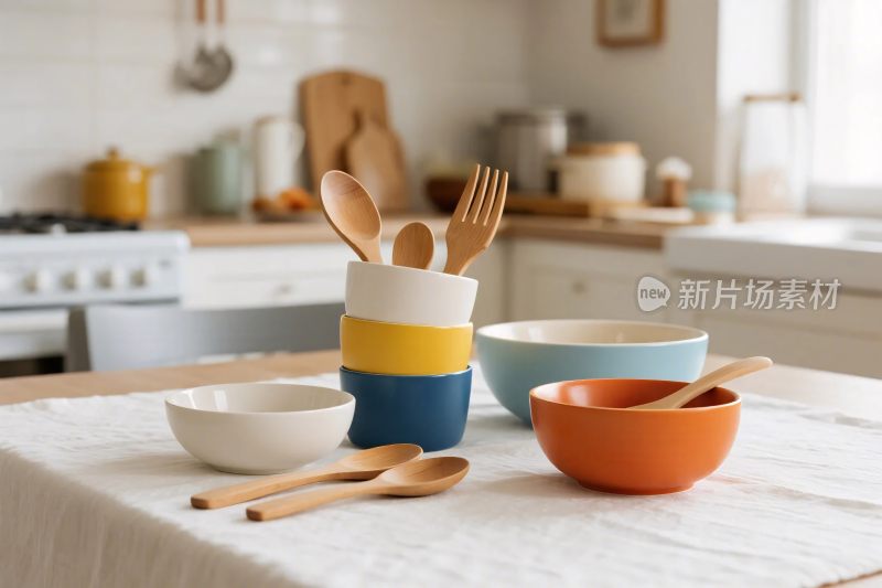 厨房餐具布置场景