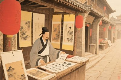 古风书画售卖场景