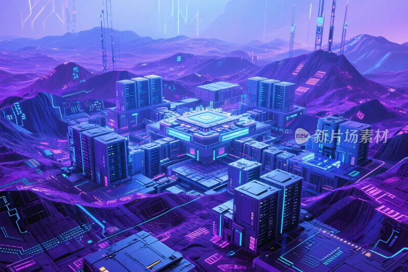 未来科幻城市插画