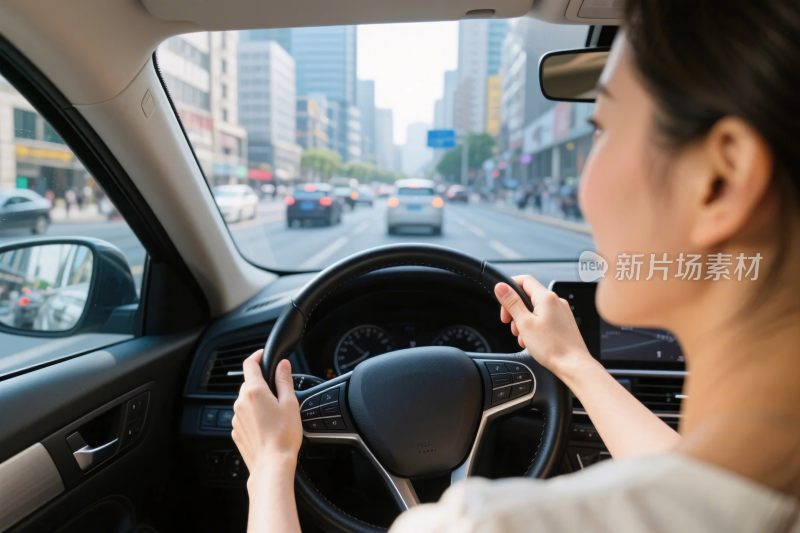 车内女性驾驶场景