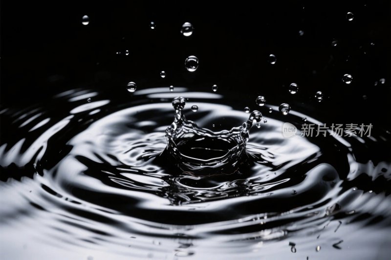 水滴溅起水花效果