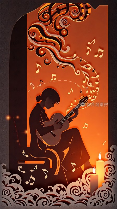 吉他旋律的交响曲