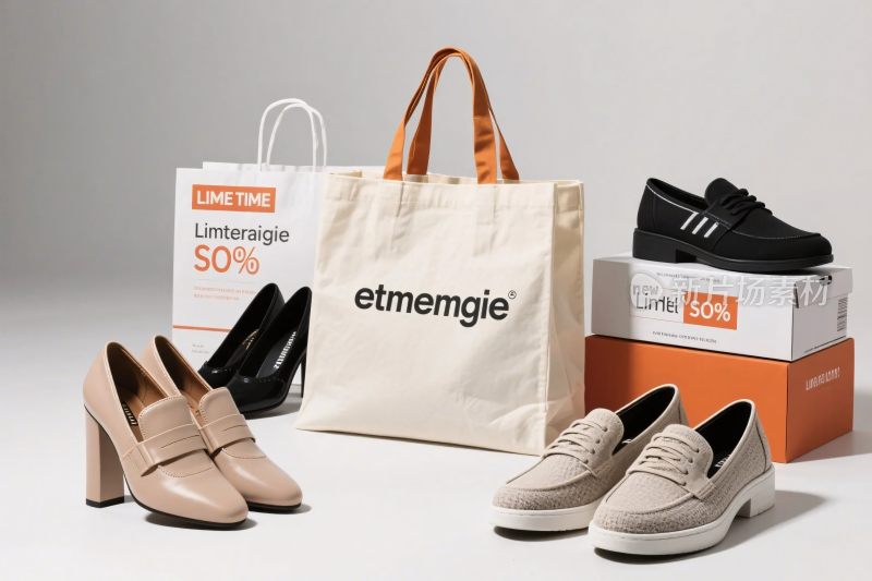 鞋品购物袋商品陈列