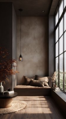 温馨舒适的室内窗边角落 温馨舒适的室内窗边角落