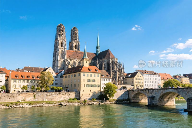 历史城市滨水风光