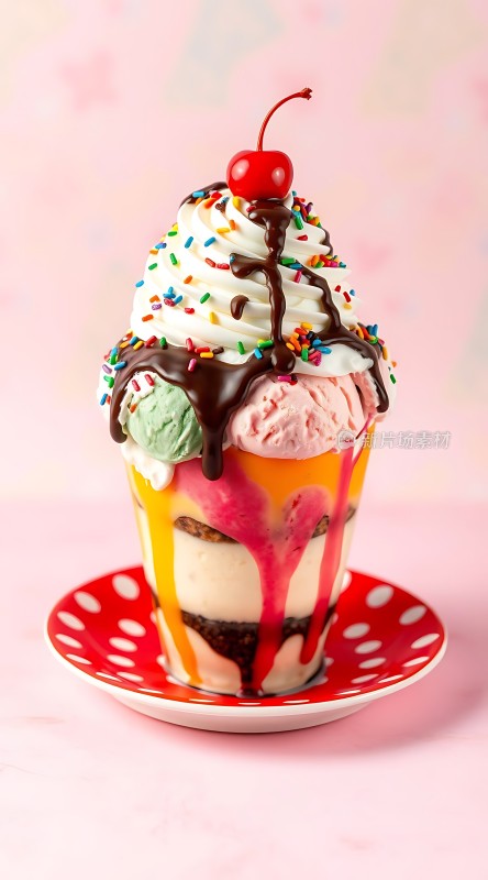 多彩冰淇淋甜筒