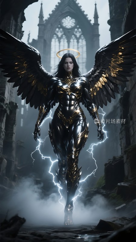 黑金天使降临废墟