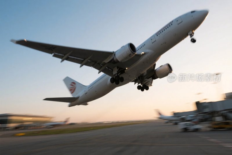 飞机起飞机场场景