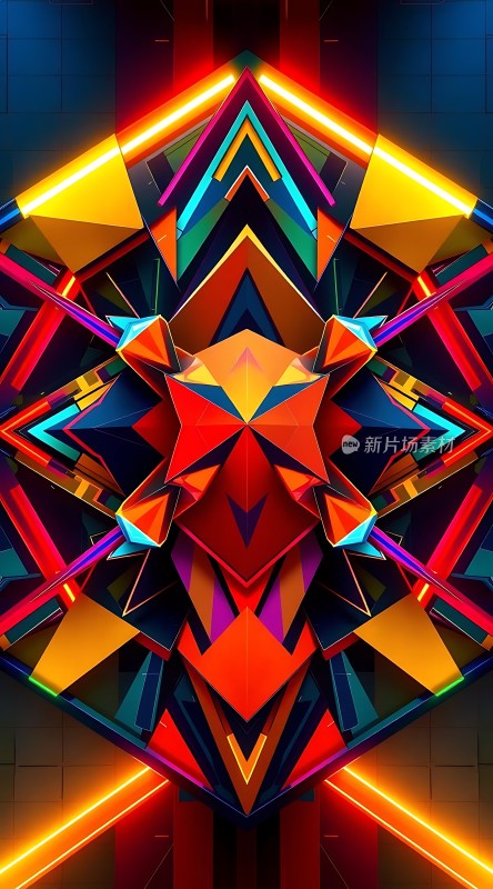 多彩几何艺术图案