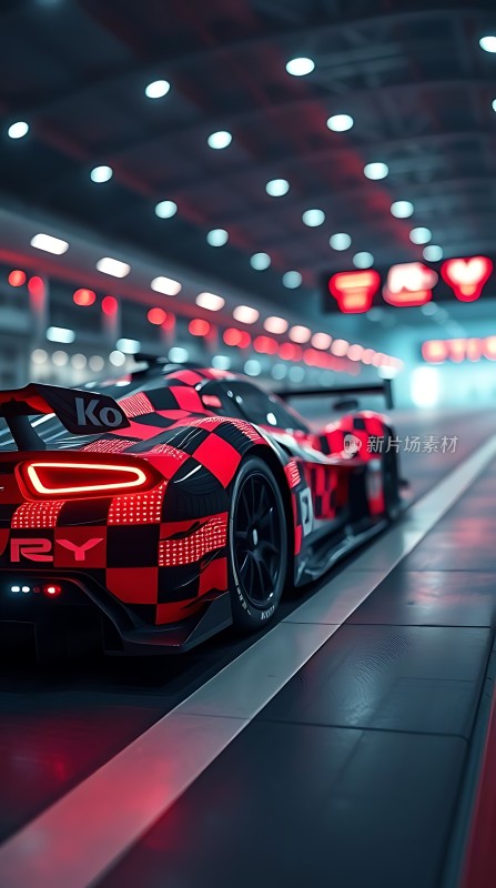 赛车竞速红黑交织速度与激情碰撞！