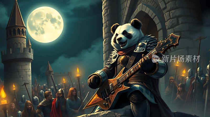 熊猫骑士弹吉他