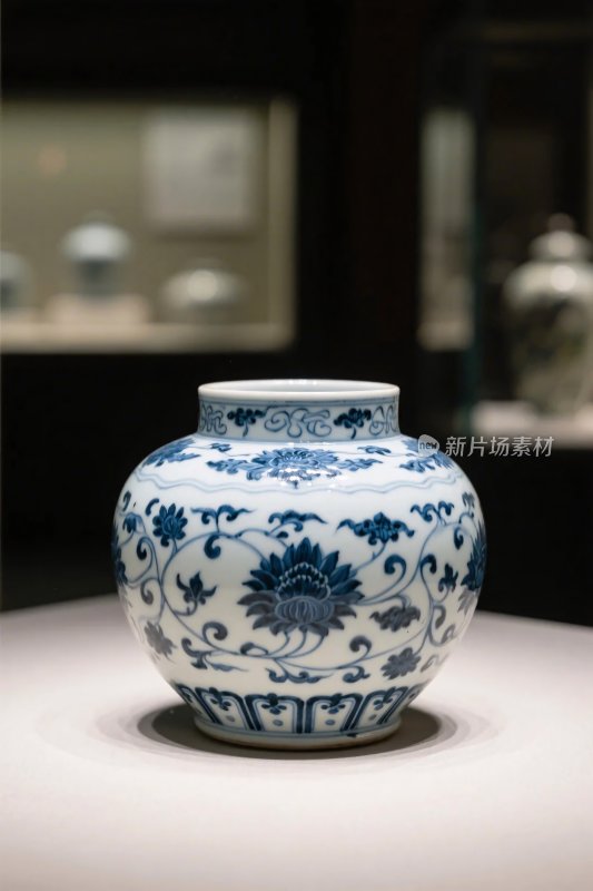 青花瓷罐展品