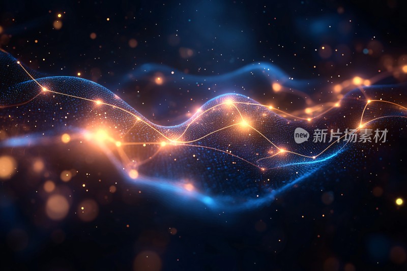 梦幻炫彩光线流动背景图