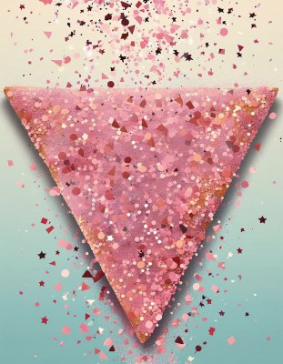 粉彩星屑横幅模板