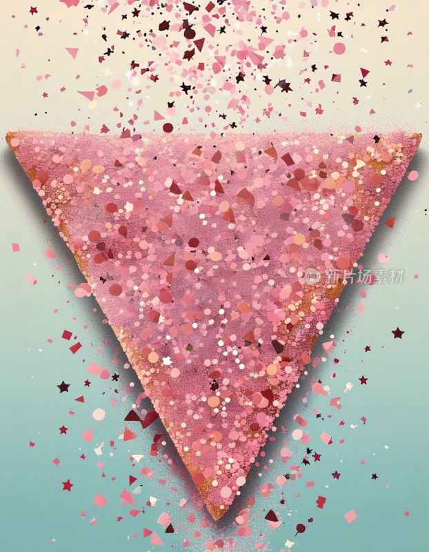 粉彩星屑横幅模板