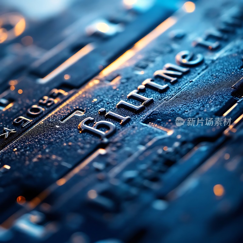 科技感十足芯片细节特写