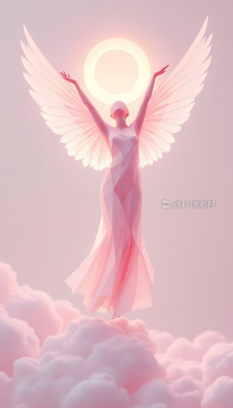 粉色天使在云端
