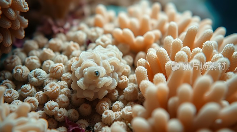 海底世界奇观海葵与生物共舞