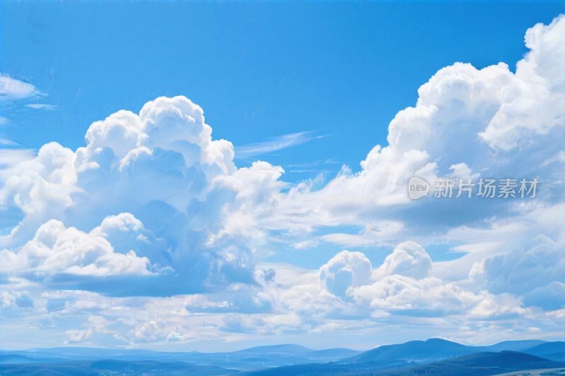 蓝天白云风景图