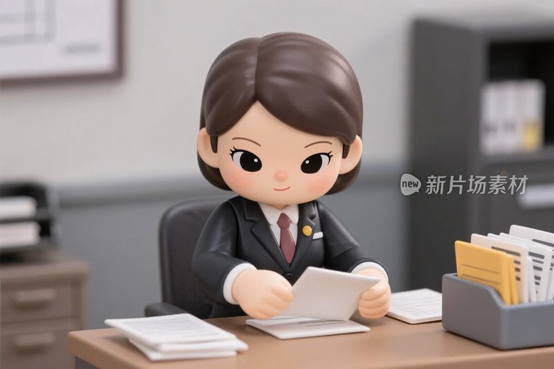 办公场景卡通人物玩偶