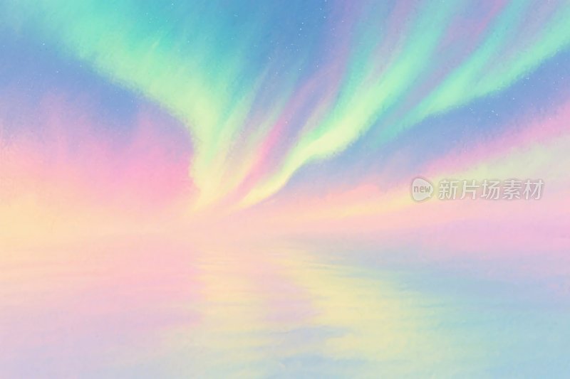 梦幻渐变色彩插画