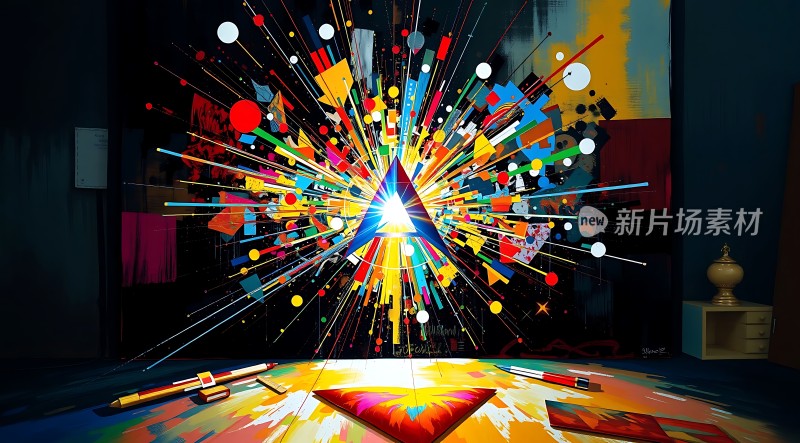 新片场素材色彩斑斓的艺术创作